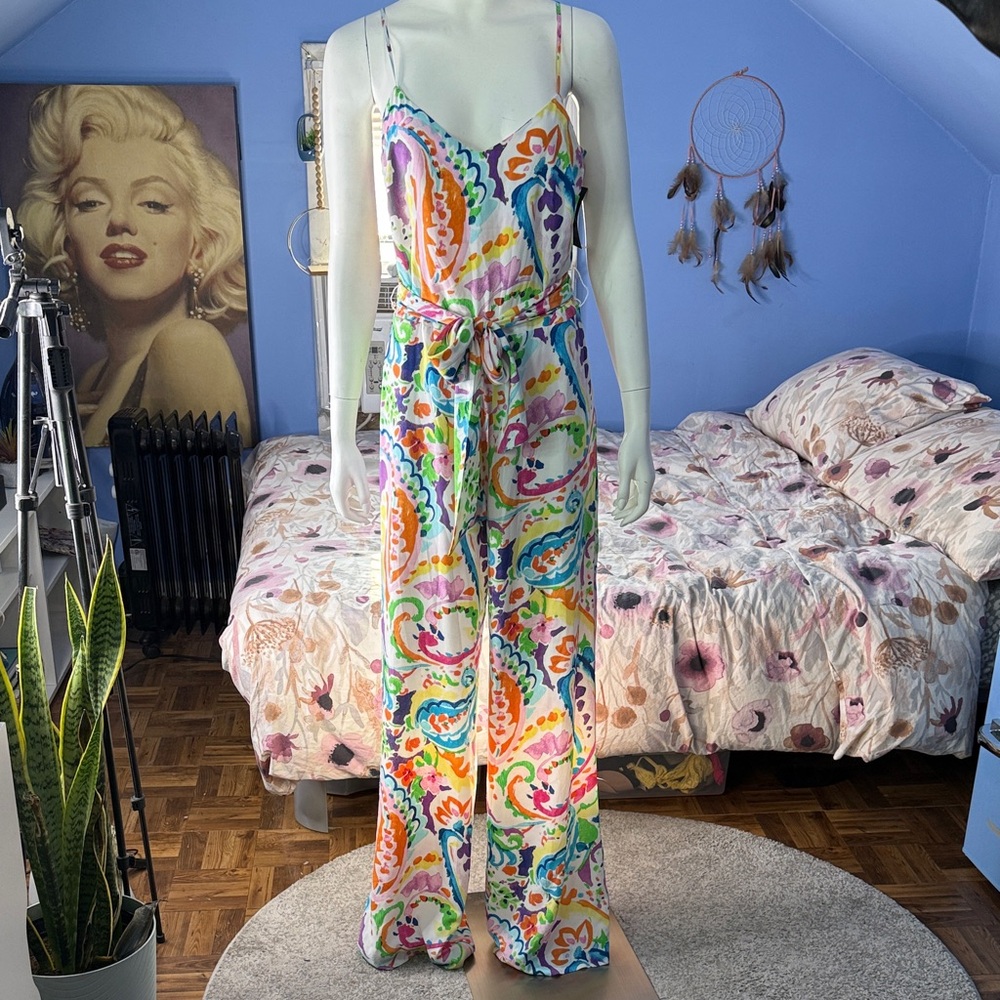 Lauren Ralph Lauren Summer 2016 Colorful Paisley Jumpsuit
